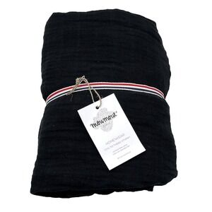 Moumout Paris Premium Black Cotton Fitted Crib Sheet 60–120 cm New